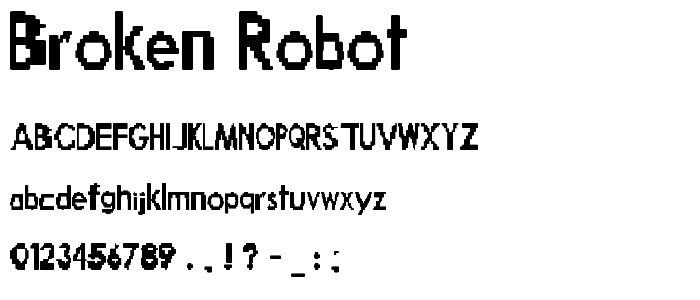 Broken Robot font